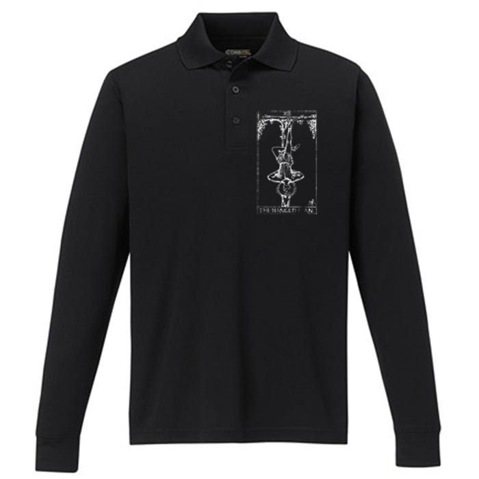 The Hanged Man Tarot Card Xii Performance Long Sleeve Polo