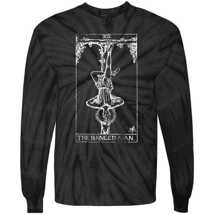 The Hanged Man Tarot Card Xii Tie-Dye Long Sleeve Shirt