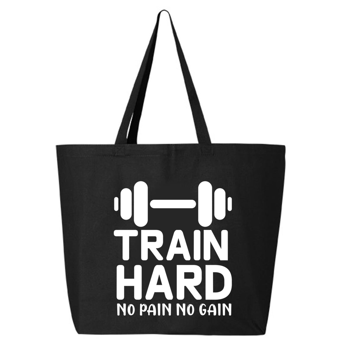 Train Hard No Pain No Gain Gift Funny Gym Workout Gift 25L Jumbo Tote