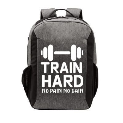 Train Hard No Pain No Gain Gift Motivational Gym Workout Gift Vector Backpack