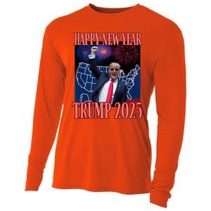 Trump Happy New Year 2025 45 47 Outlaw Won Sarcasm Cooling Performance Long Sleeve Crew