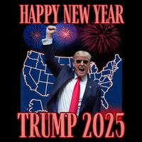 Trump Happy New Year 2025 45 47 Outlaw Won Sarcasm Wool Snapback Cap