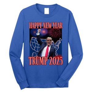 Trump Happy New Year 2025 45 47 Outlaw Won Sarcasm Long Sleeve Shirt