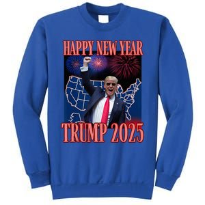 Trump Happy New Year 2025 45 47 Outlaw Won Sarcasm Sweatshirt