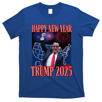 Trump Happy New Year 2025 45 47 Outlaw Won Sarcasm T-Shirt