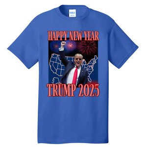 Trump Happy New Year 2025 45 47 Outlaw Won Sarcasm Tall T-Shirt