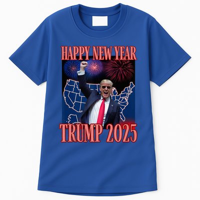 Trump Happy New Year 2025 45 47 Outlaw Won Sarcasm Tall T-Shirt