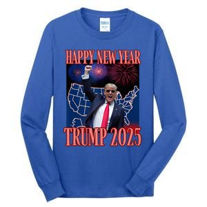 Trump Happy New Year 2025 45 47 Outlaw Won Sarcasm Tall Long Sleeve T-Shirt