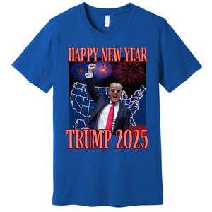 Trump Happy New Year 2025 45 47 Outlaw Won Sarcasm Premium T-Shirt