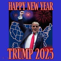 Trump Happy New Year 2025 45 47 Outlaw Won Sarcasm Premium T-Shirt