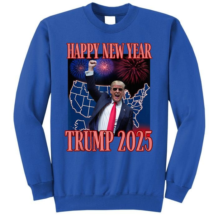 Trump Happy New Year 2025 45 47 Outlaw Won Sarcasm Tall Sweatshirt