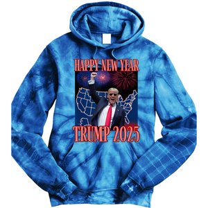 Trump Happy New Year 2025 45 47 Outlaw Won Sarcasm Tie Dye Hoodie