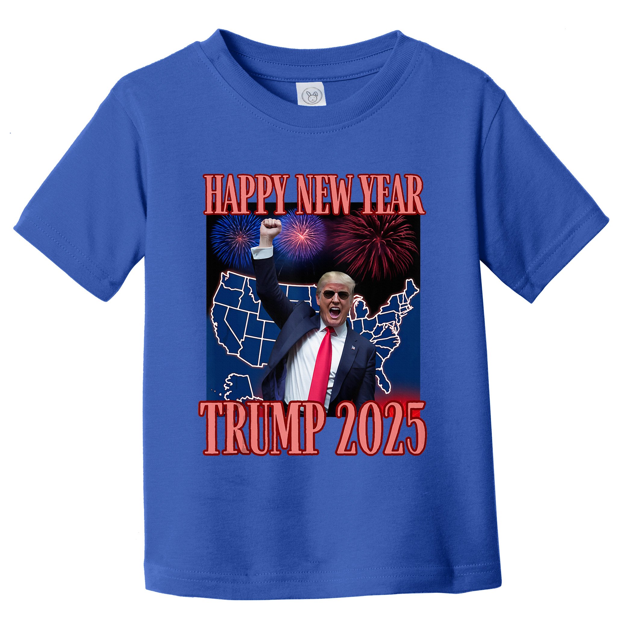 Trump Happy New Year 2025 45 47 Outlaw Won Sarcasm Toddler T-Shirt
