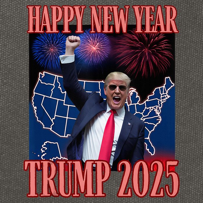 Trump Happy New Year 2025 45 47 Outlaw Won Sarcasm Cotton Canvas Backpack