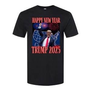 Trump Happy New Year 2025 45 47 Outlaw Won Sarcasm Softstyle CVC T-Shirt