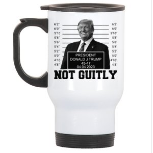 Trump Hot Not Guilty Trump Supporter Trump President 45 47 Stainless Steel Travel Mug