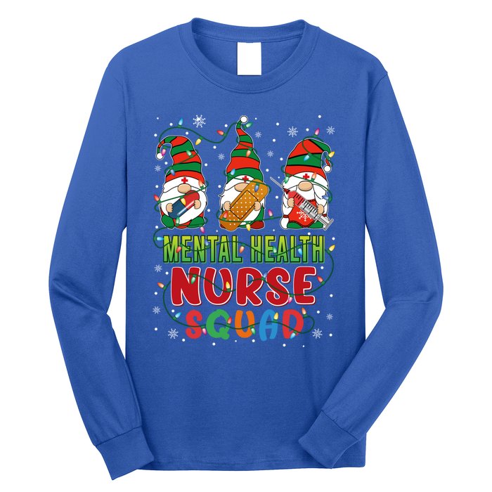 Tal Health Nurse Squad Cute Three Gnomes Christmas Nurse Gift Long Sleeve Shirt