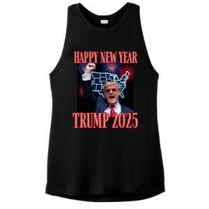 Trump Happy New Year 2025 47th President Convicted Ladies PosiCharge Tri-Blend Wicking Tank