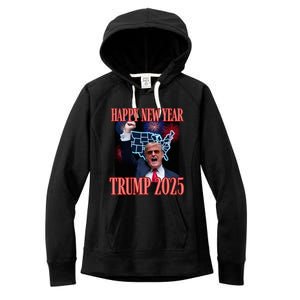 Trump Happy New Year 2025 47th President Convicted Women's Fleece Hoodie