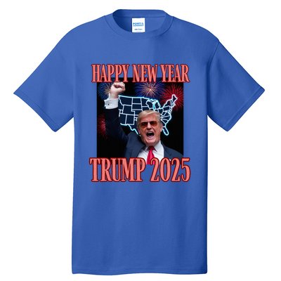 Trump Happy New Year 2025 47th President Convicted Tall T-Shirt