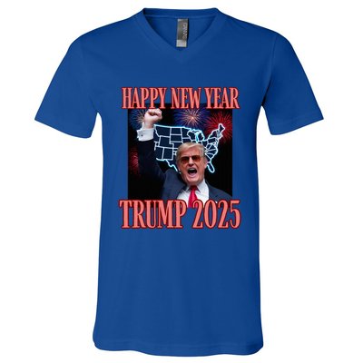 Trump Happy New Year 2025 47th President Convicted V-Neck T-Shirt