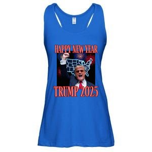 Trump Happy New Year 2025 47th President Convicted Ladies Essential Flowy Tank