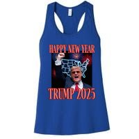 Trump Happy New Year 2025 47th President Convicted Women's Racerback Tank