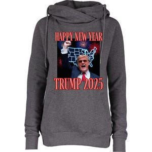 Trump Happy New Year 2025 47th President Convicted Womens Funnel Neck Pullover Hood