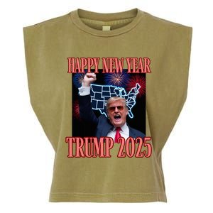 Trump Happy New Year 2025 47th President Convicted Garment-Dyed Women's Muscle Tee