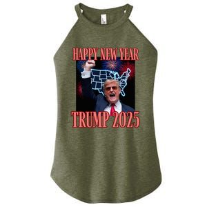 Trump Happy New Year 2025 47th President Convicted Women's Perfect Tri Rocker Tank