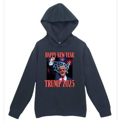 Trump Happy New Year 2025 47th President Convicted Urban Pullover Hoodie