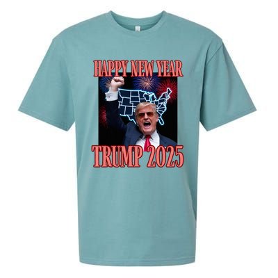 Trump Happy New Year 2025 47th President Convicted Sueded Cloud Jersey T-Shirt