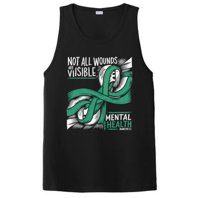 Tal Health Not All Wounds Visible Tal Health Awareness Gift PosiCharge Competitor Tank