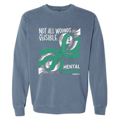 Tal Health Not All Wounds Visible Tal Health Awareness Gift Garment-Dyed Sweatshirt