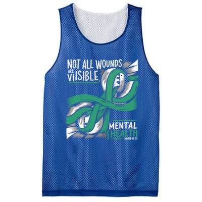 Tal Health Not All Wounds Visible Tal Health Awareness Gift Mesh Reversible Basketball Jersey Tank