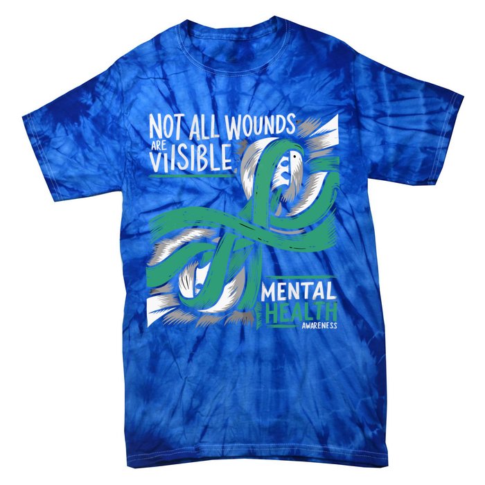 Tal Health Not All Wounds Visible Tal Health Awareness Gift Tie-Dye T-Shirt