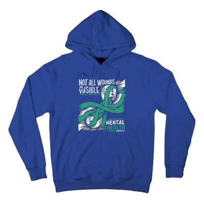 Tal Health Not All Wounds Visible Tal Health Awareness Gift Tall Hoodie