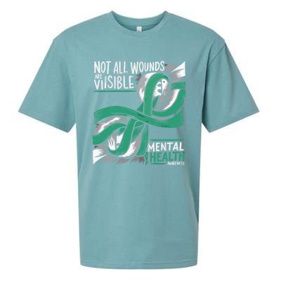 Tal Health Not All Wounds Visible Tal Health Awareness Gift Sueded Cloud Jersey T-Shirt