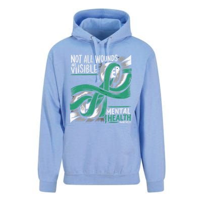 Tal Health Not All Wounds Visible Tal Health Awareness Gift Unisex Surf Hoodie