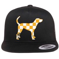 Tennessee Hound Orange White Vintage Dog Fan Game Flat Bill Trucker Hat