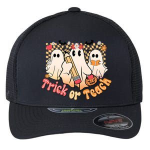 Teacher Halloweentrick Of Teach Flexfit Unipanel Trucker Cap