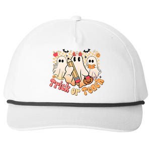 Teacher Halloweentrick Of Teach Snapback Five-Panel Rope Hat