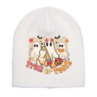 Teacher Halloweentrick Of Teach Short Acrylic Beanie