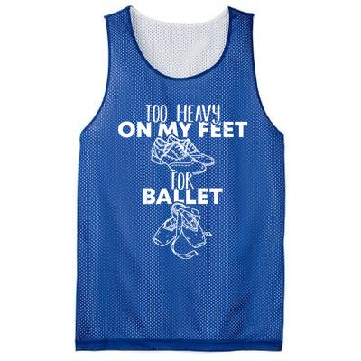 Too Heavy On The Feets For Ballet National Tap Dance Day Gift Mesh Reversible Basketball Jersey Tank