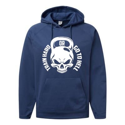 Train Hard Or Go To Hell Performance Fleece Hoodie