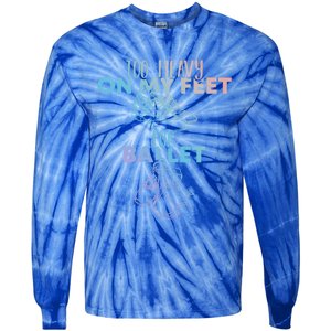 Too Heavy On The Feets For Ballet National Tap Dance Day Gift Tie-Dye Long Sleeve Shirt