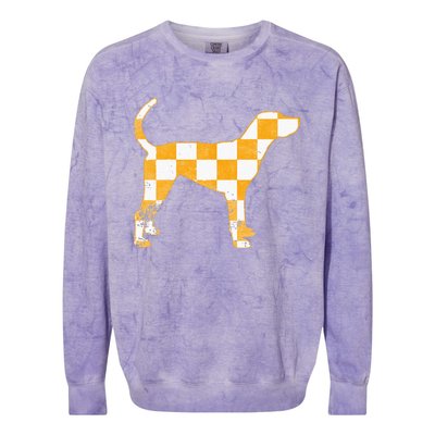 Tennessee Hound Orange White Vintage Dog Fan Game Colorblast Crewneck Sweatshirt