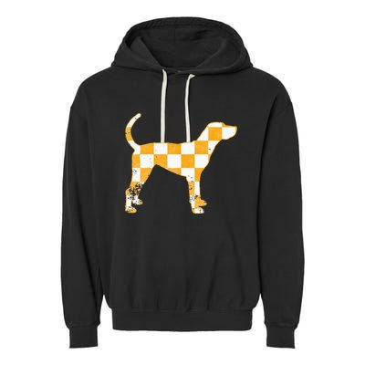 Tennessee Hound Orange White Vintage Dog Fan Game Garment-Dyed Fleece Hoodie