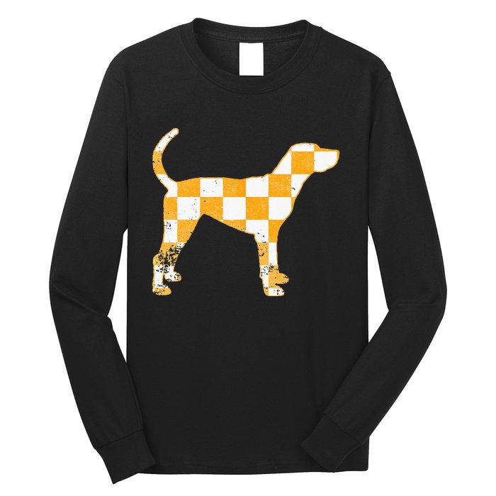 Tennessee Hound Orange White Vintage Dog Fan Game Long Sleeve Shirt