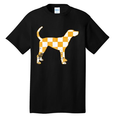 Tennessee Hound Orange White Vintage Dog Fan Game Tall T-Shirt